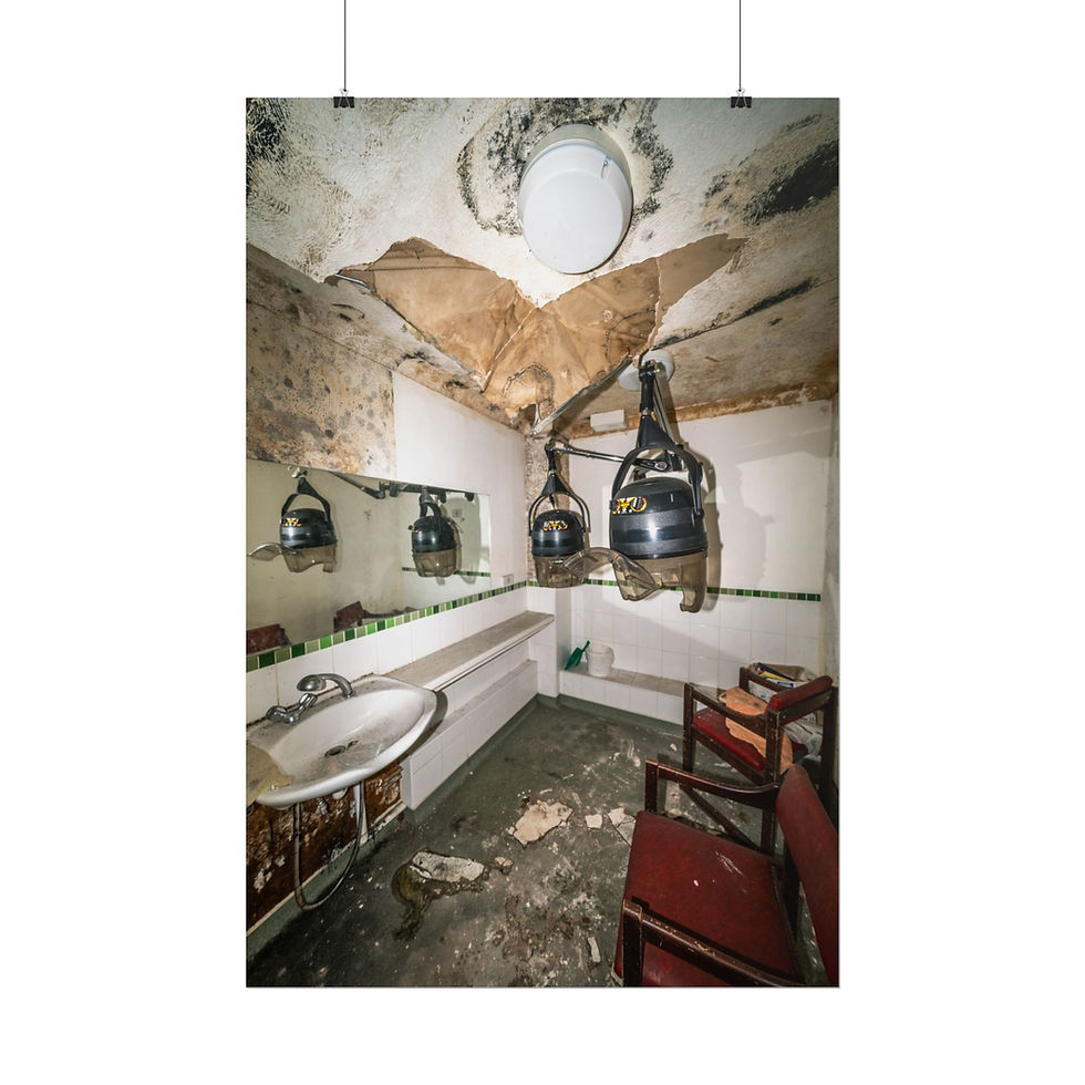 Thumbnail: Abandoned Salon Poster Print | Vintage Hairdryers | Sussex Urbex Decay Wall Art