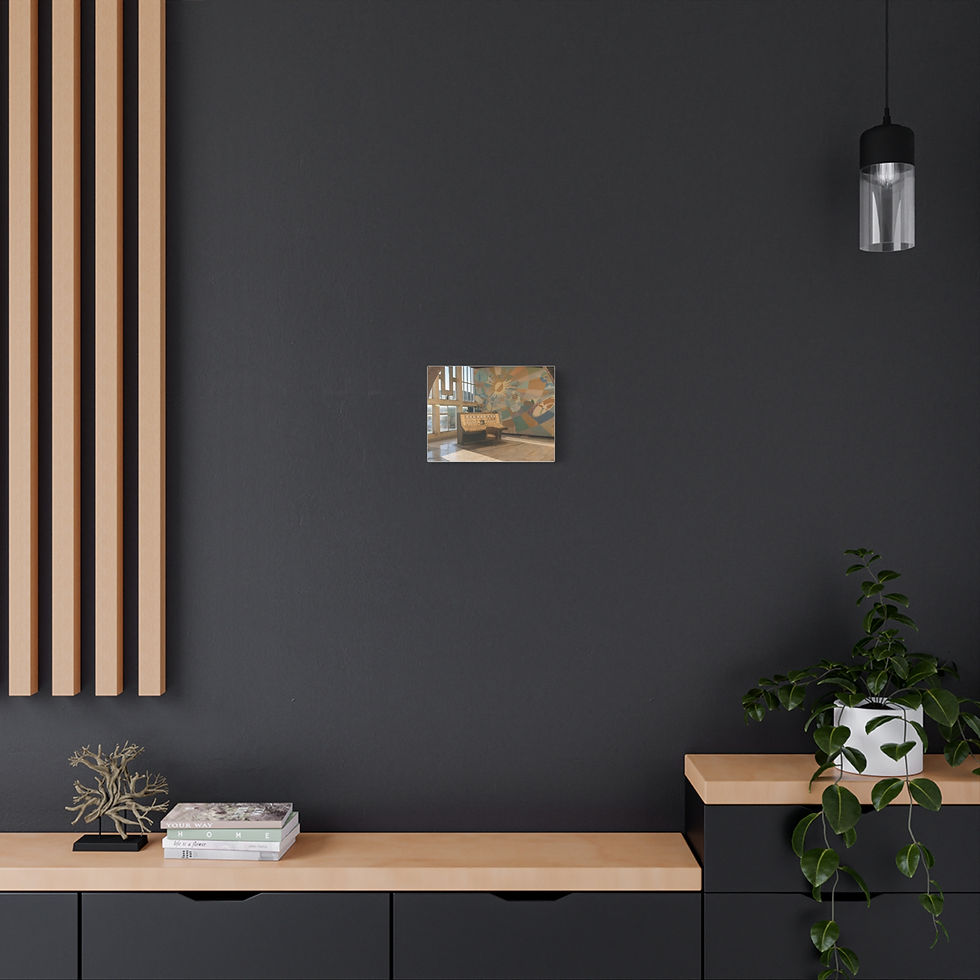 Thumbnail: Small canvas print on dark gray wall, modern home decor.