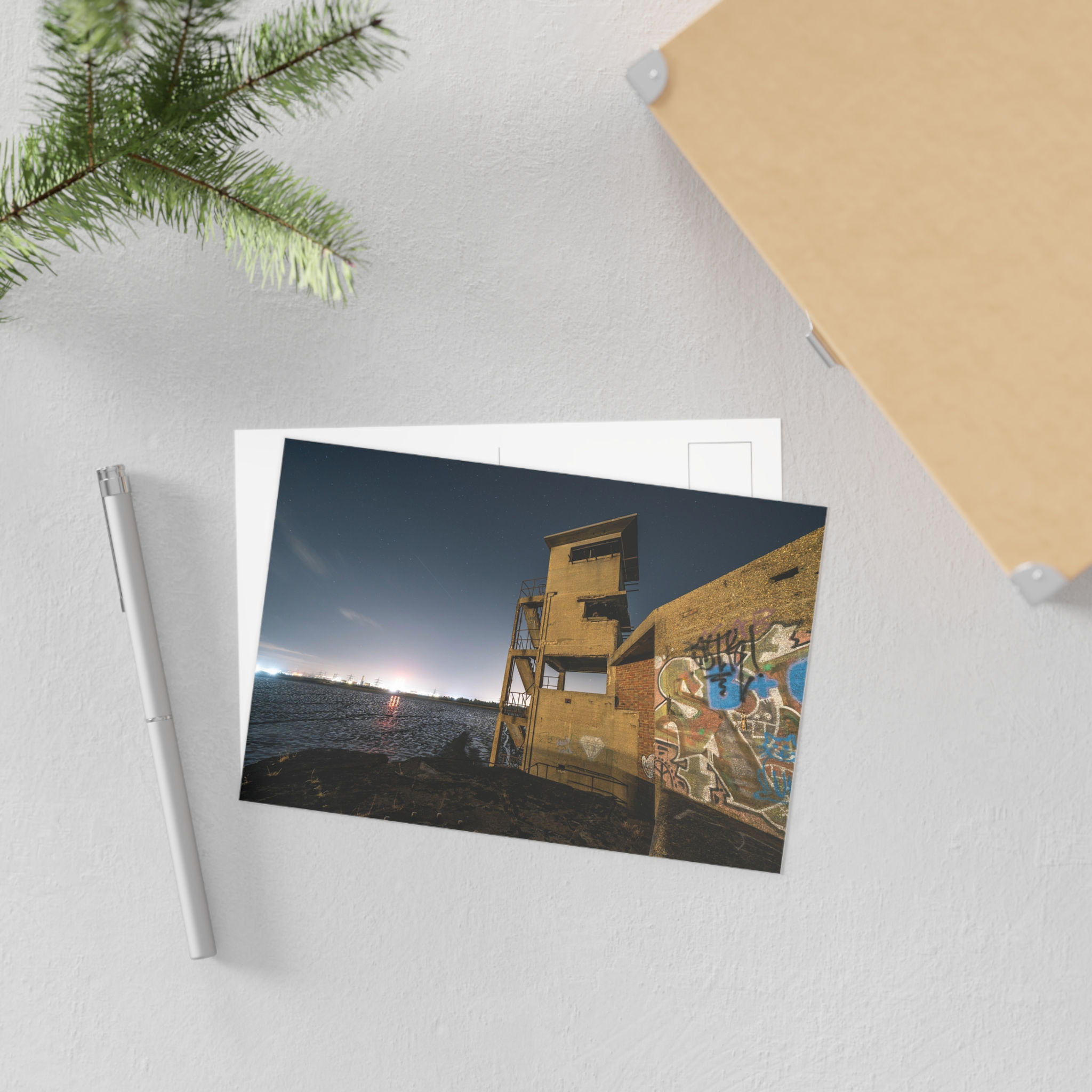 Fine Art Postcards | Abandoned Grain Tower in Isle of Grain Kent