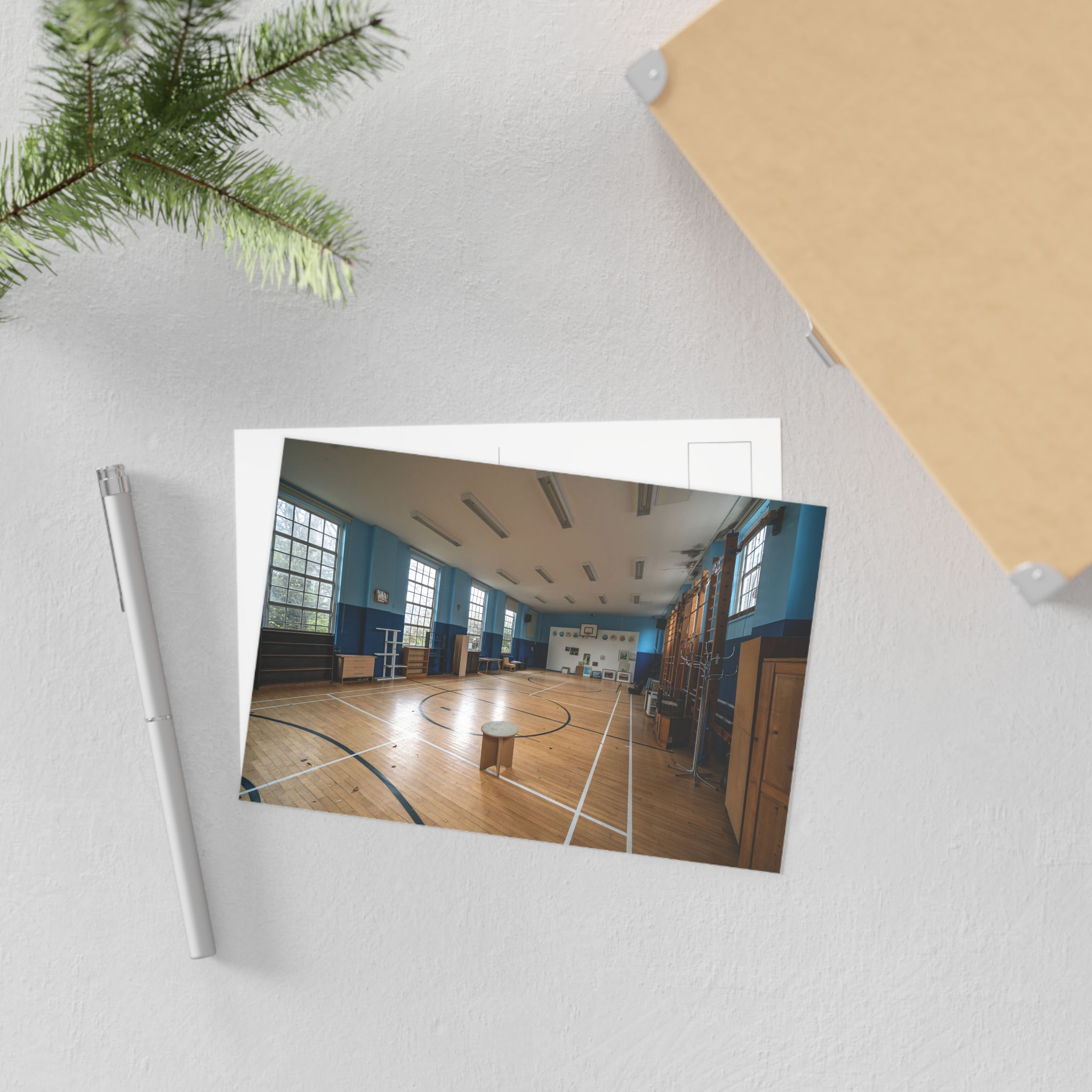 Fine Art Postcard | Abandoned School Empty Gymnasium, Sussex Urbex Photography