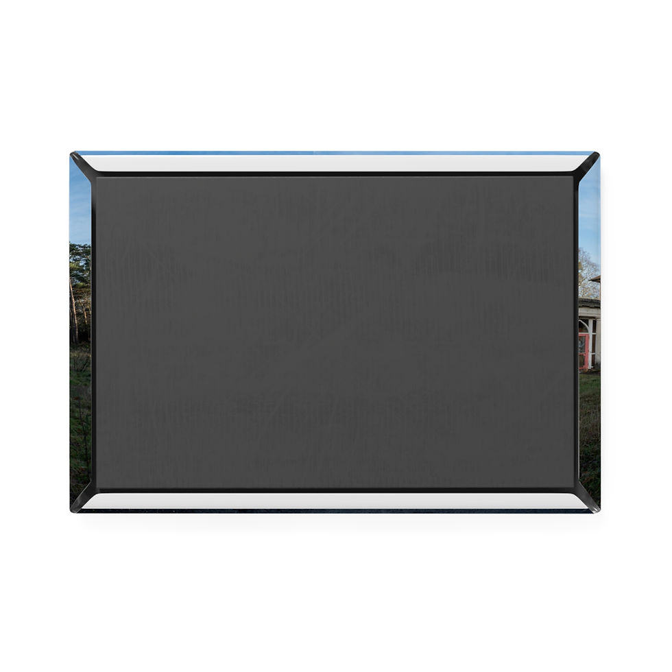 Thumbnail: Rectangular dark gray magnet with polished beveled edges.