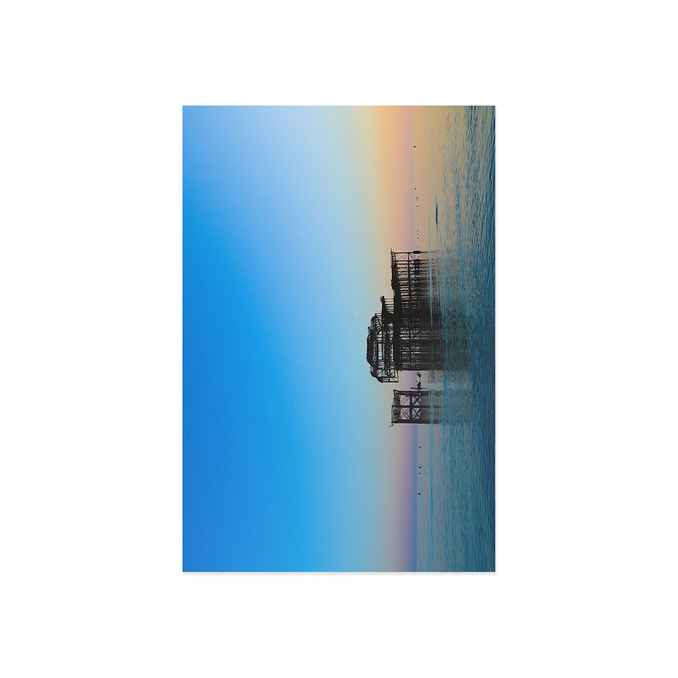 Thumbnail: Fine Art Postcards | Brighton West Pier at Sunset - Sussex Postcard
