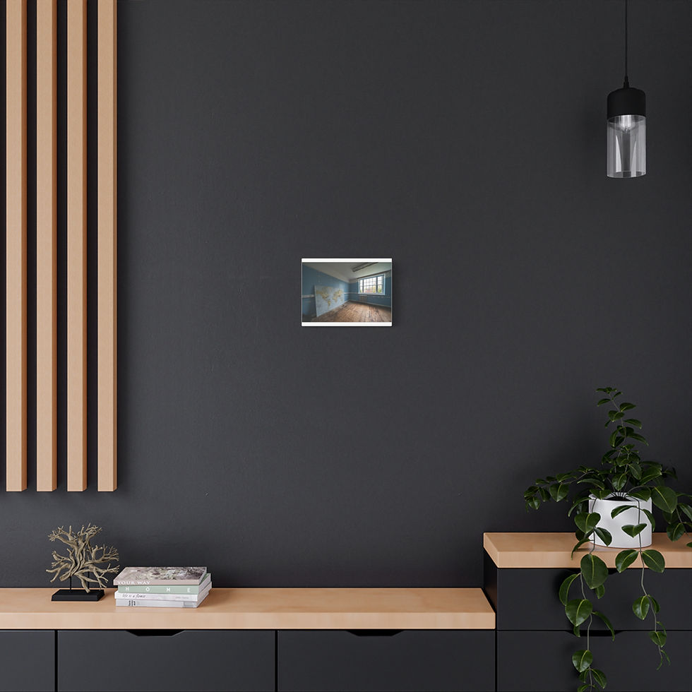 Thumbnail: Canvas Print | Abandoned Classroom, World Map - Sussex School Wall Art