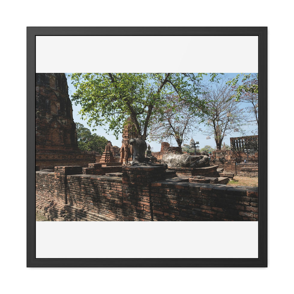 Thumbnail: Ancient brick temple ruins with trees under a clear blue sky