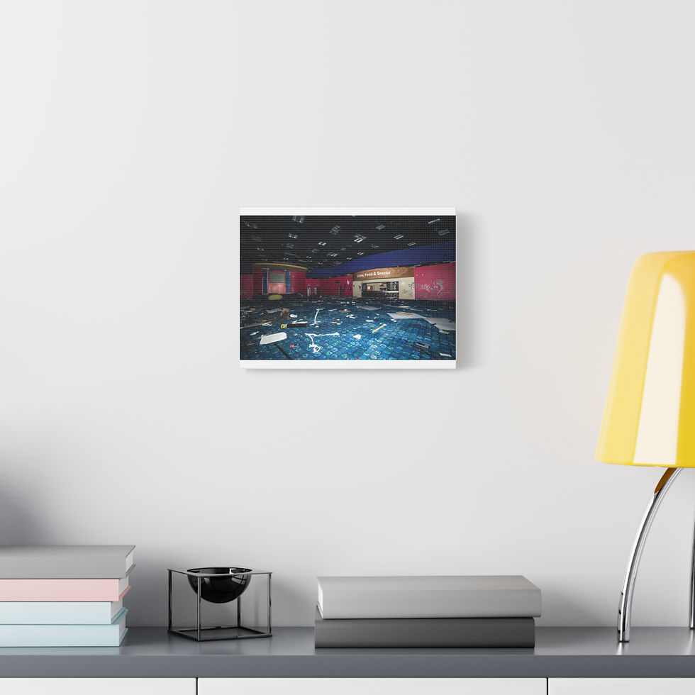 Thumbnail: Canvas Print - Abandoned Buzz Bingo Hall, Chatham | Wall Art displayed.