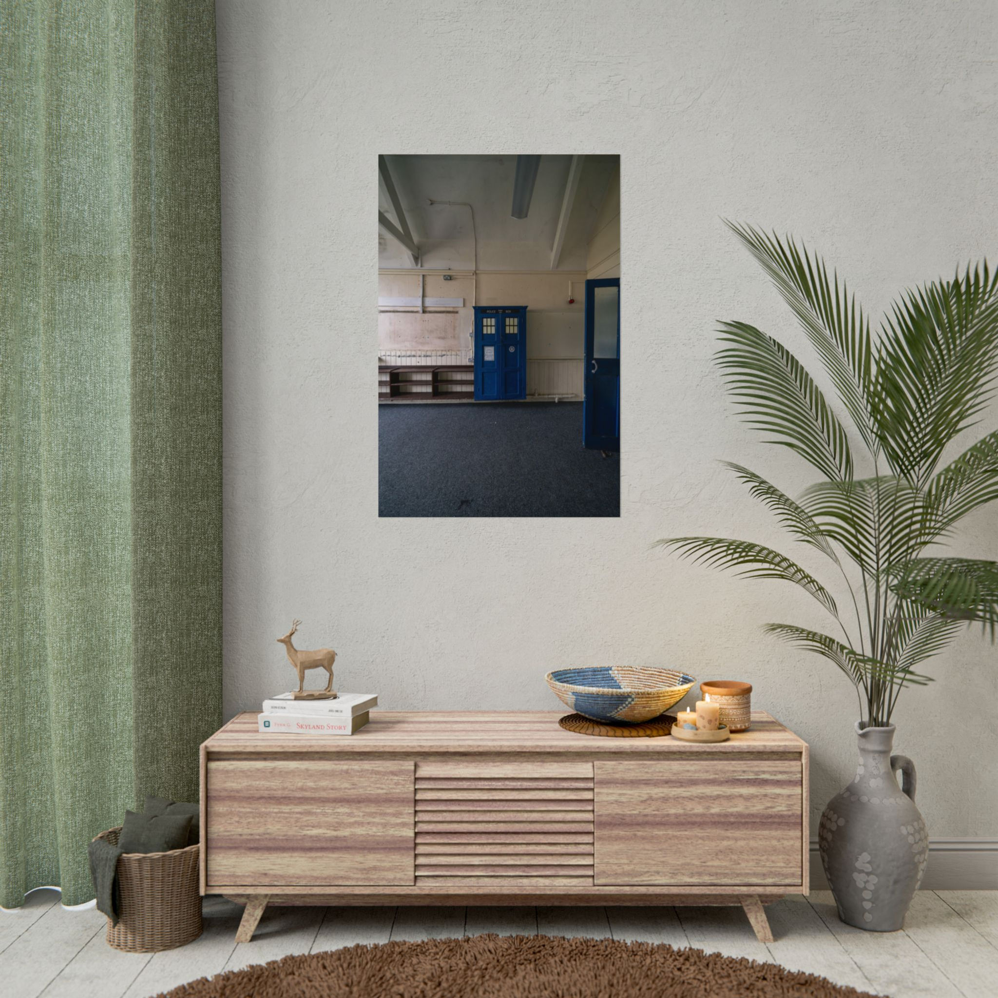 Poster Print | TARDIS Style Cupboard | Abandoned Classroom | Unique Wall Art