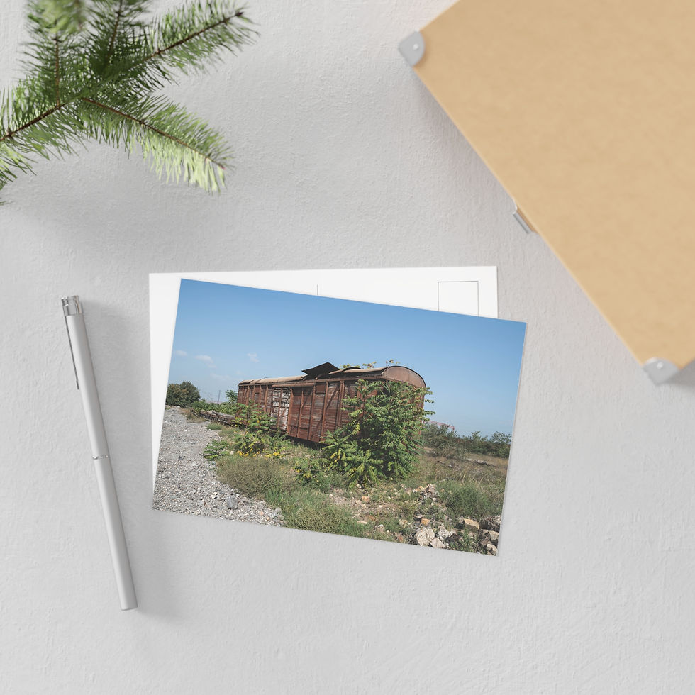 Fine Art Postcards | Forgotten Freight Car - Vintage Train Photography