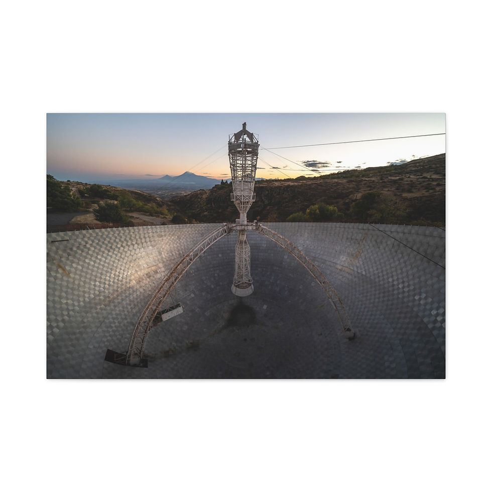 Thumbnail: Grand crown-like statue on patterned dome at sunrise, mountain backdrop.