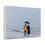 Thumbnail: Two people walking with umbrella on snowy beach beside ocean.