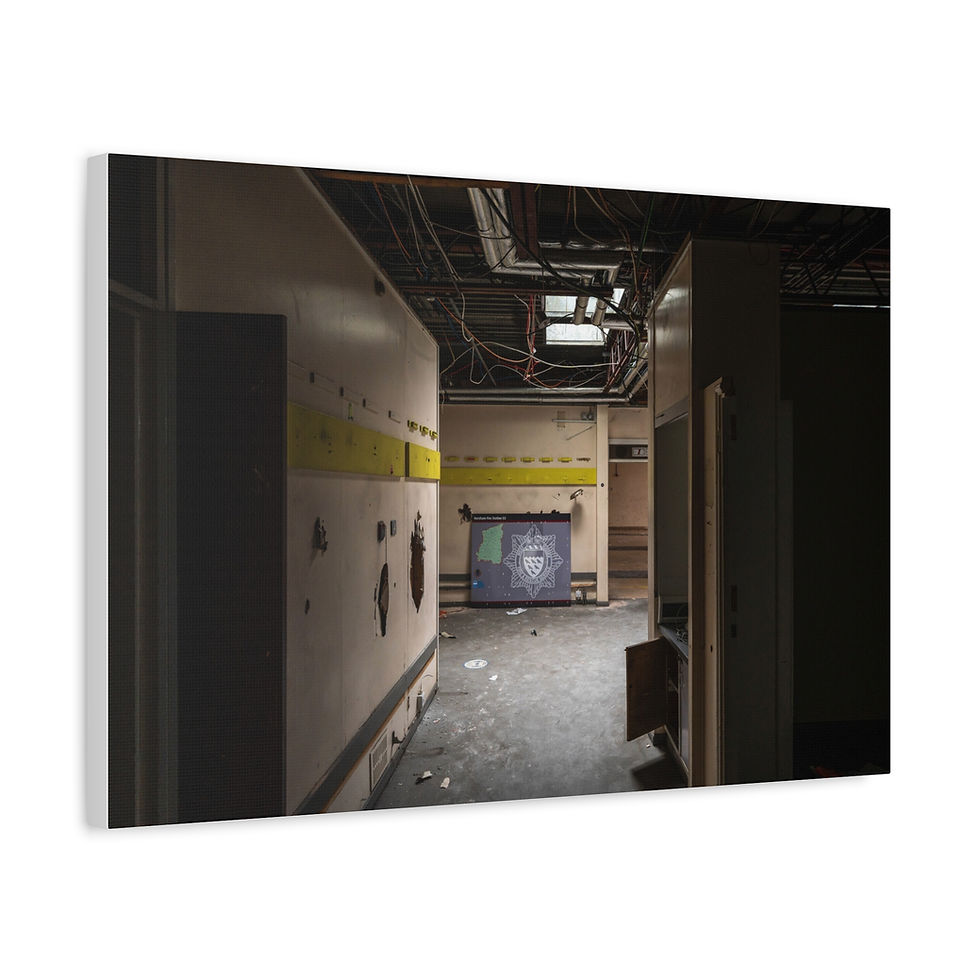 Thumbnail: Canvas Print | Old Horsham Fire Station - Abandoned Urbex Wall Art