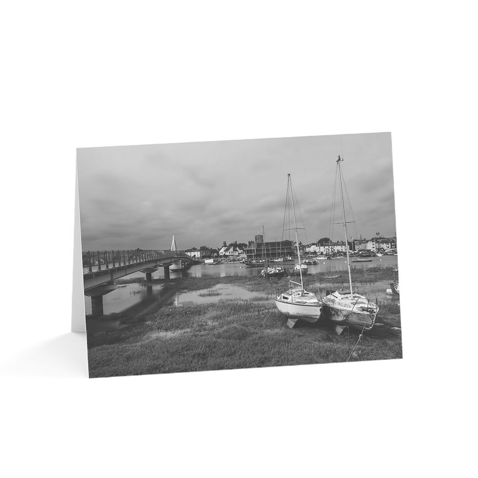 Thumbnail: Shoreham-by-Sea Town River Adur | Greeting Cards - Pack of 1, 10, 30 or 50