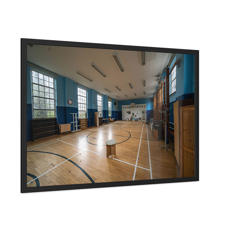 Thumbnail: Framed Print | Abandoned School Empty Gymnasium, Sussex Urbex Photography