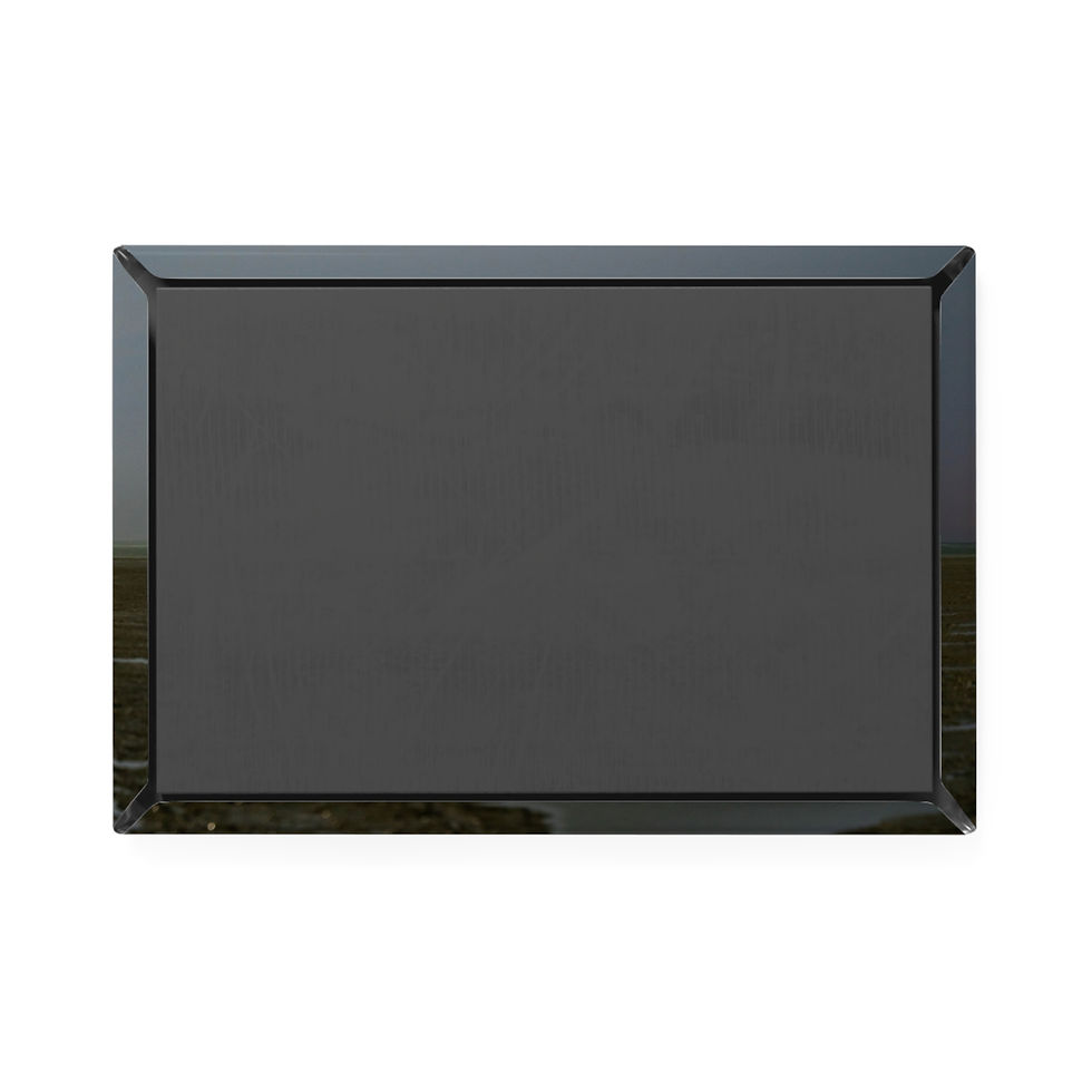 Thumbnail: Rectangular black beveled mirror or blank screen on white background.