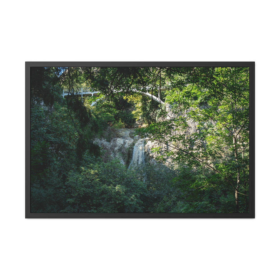 Thumbnail: Framed Print | Tbilisi Botanical Garden Waterfall - Hidden Nature in Georgia
