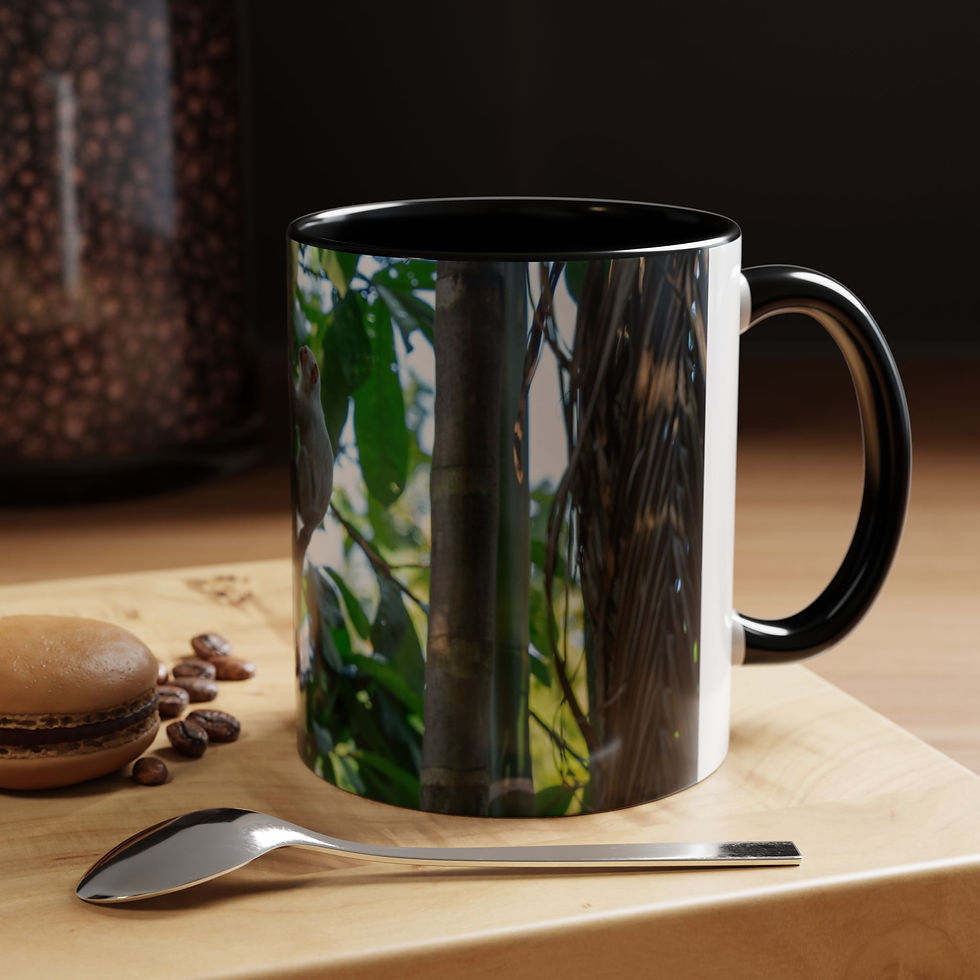 Thumbnail: Coffee Mug - Silvery Marmosets Climbing a Tree | Brazil Ceramic Mug