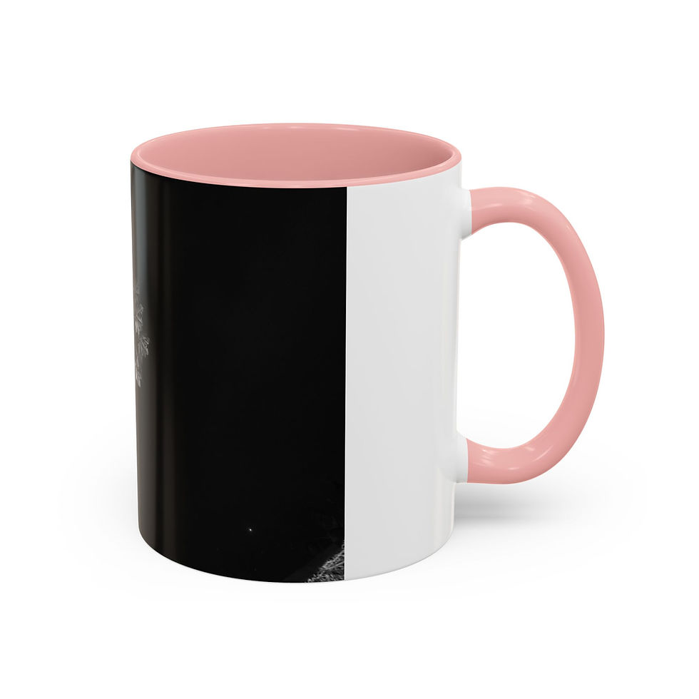 Thumbnail: Ceramic Coffee Mug - Tropical Palm at Night | Black and White Art
