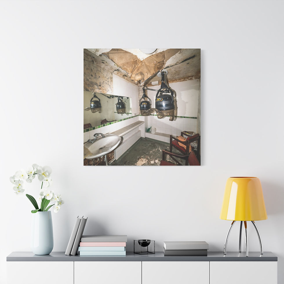 Thumbnail: Abandoned Vintage Salon Canvas | Clemsfold House Sussex | Urban Decay Wall Art