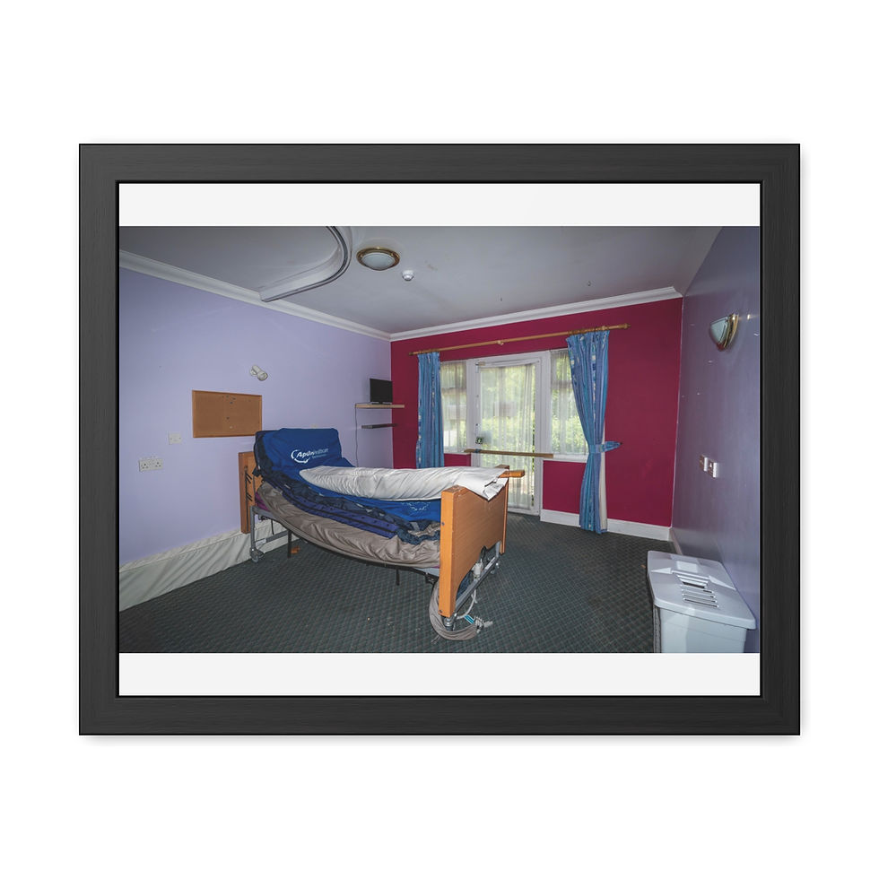 Thumbnail: Framed Print | Abandoned Nursing Home Bedroom | Forgotten Interior Wall Art