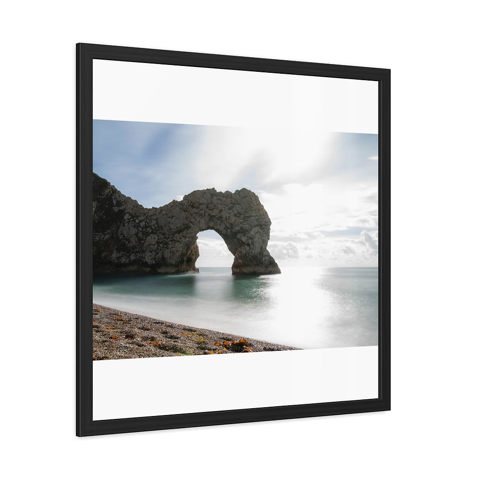 Thumbnail: Iconic Durdle Door natural arch framing ocean under bright sun.
