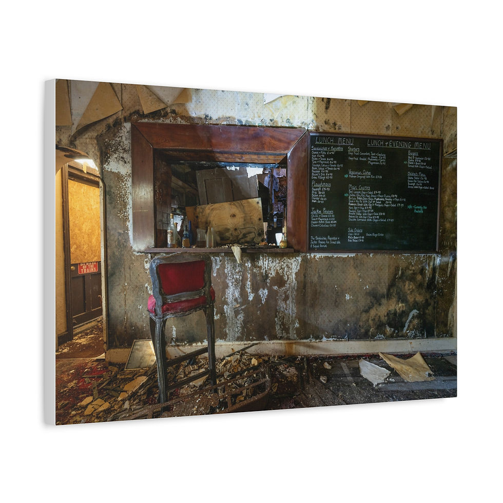 Thumbnail: Canvas Print | Abandoned Thurlow Arms, Sussex Pub Bar - Urban Decay Wall Art