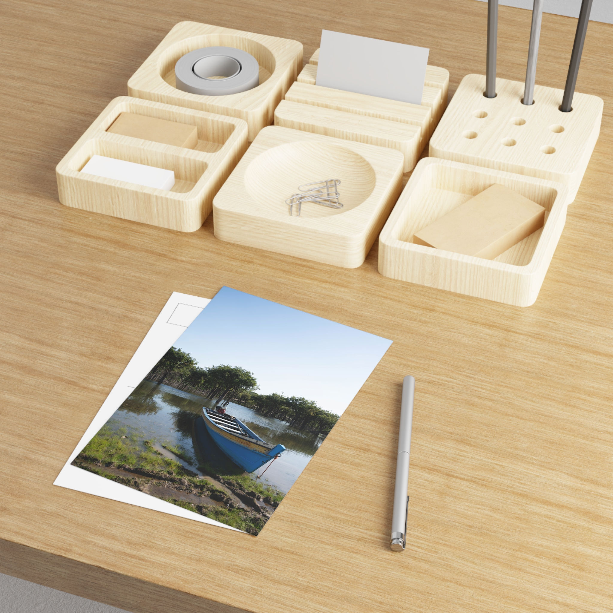 Fine Art Postcards | Reflective Tapajós River Scene, Amazon Rainforest