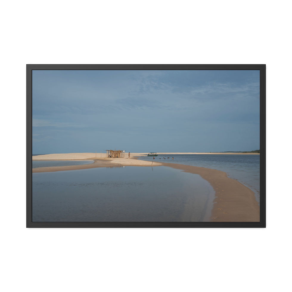 Thumbnail: Serene coastal landscape showing sandy island, small hut, calm water, blue sky.