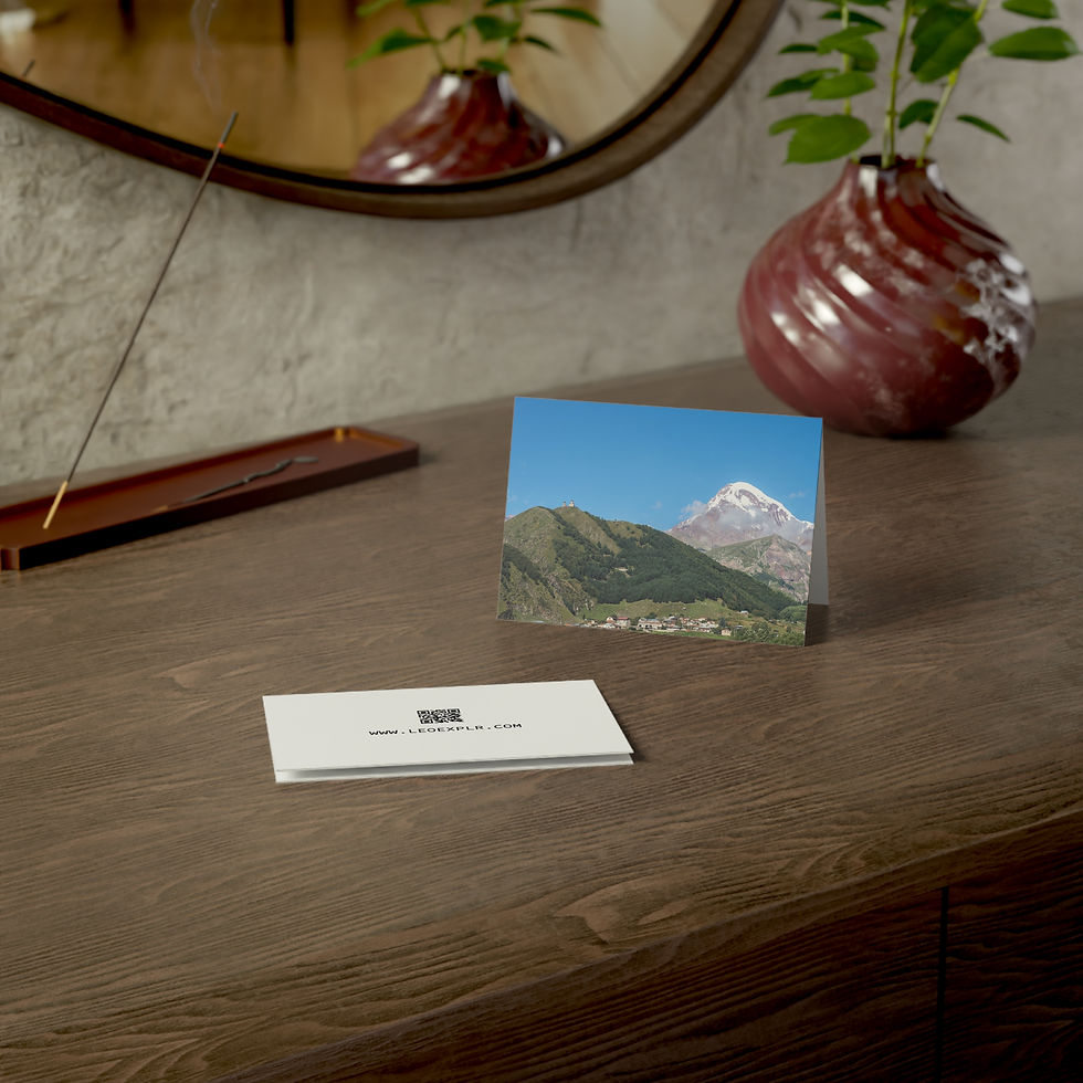 Thumbnail: Gergeti Trinity Church & Mount Kazbek | Greeting Card Packs of 1, 10, 30 or 50