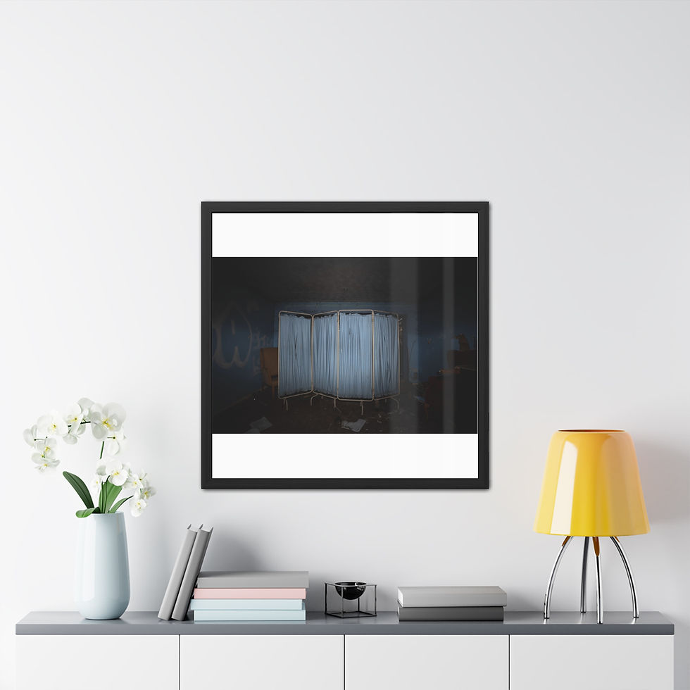 Thumbnail: Dark framed Thai Paper Mill Poster Print - Decommissioned Industrial Site.