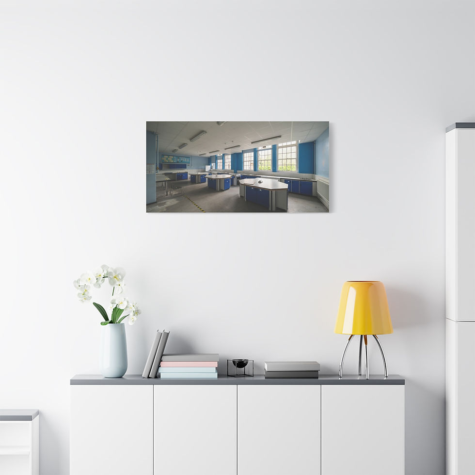 Thumbnail: Canvas Print | Abandoned Classroom - Sussex School Urban Exploration Wall Art