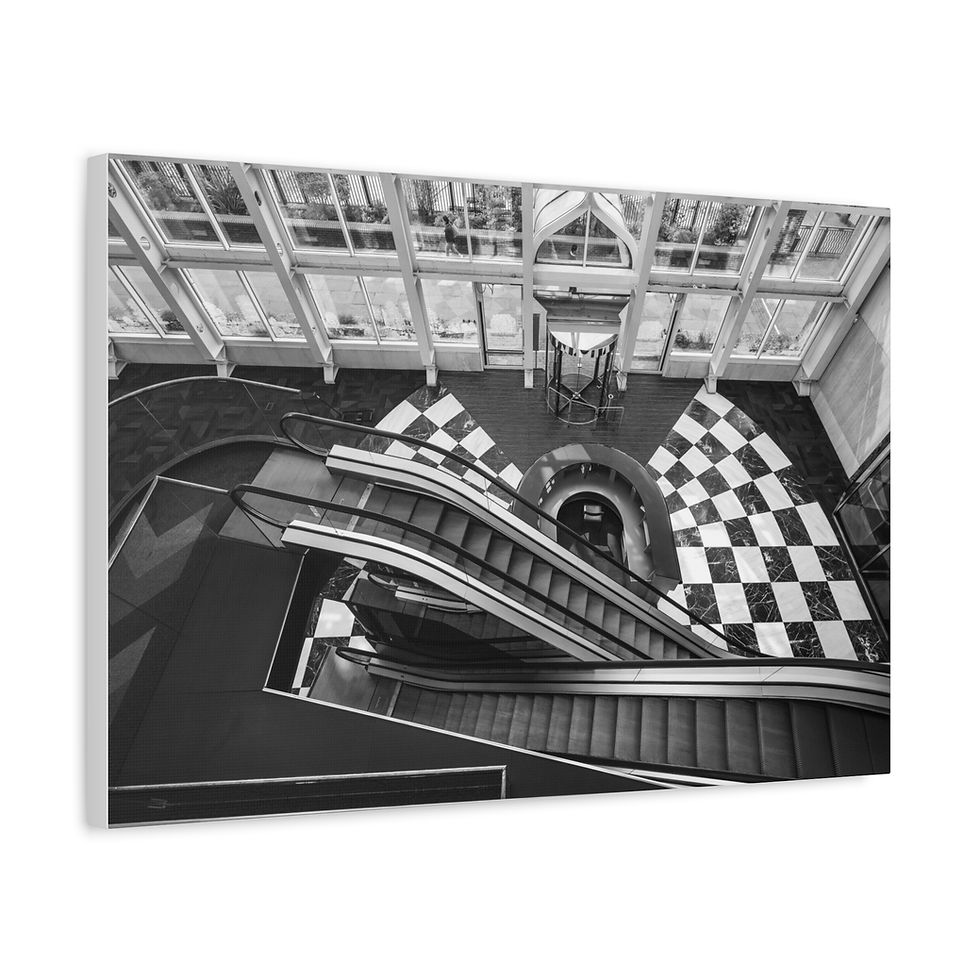 Thumbnail: Canvas Print | Silent Escalators - Urbex Wall Art
