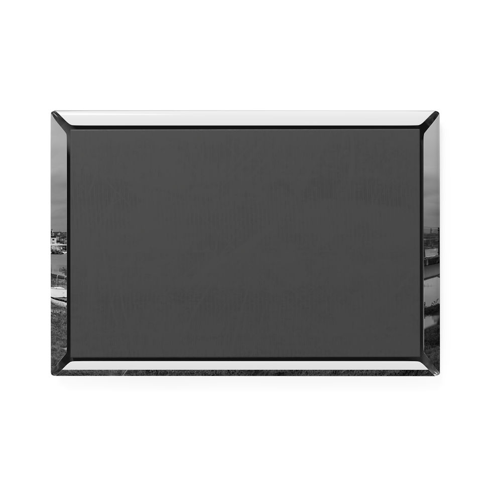 Thumbnail: Rectangular beveled mirror tile, sleek reflective surface for modern decor.