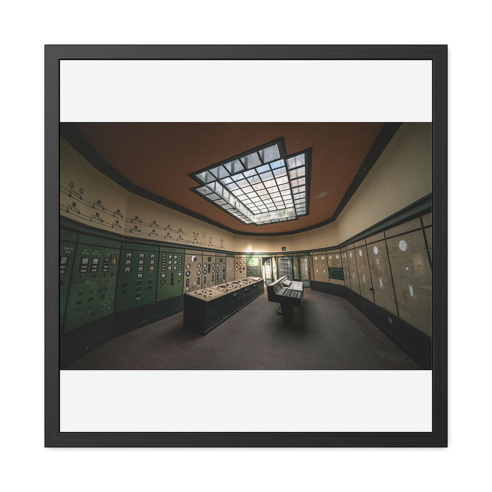Thumbnail: Abandoned ornate hall with lockers, grand skylight ceiling, and long counter.