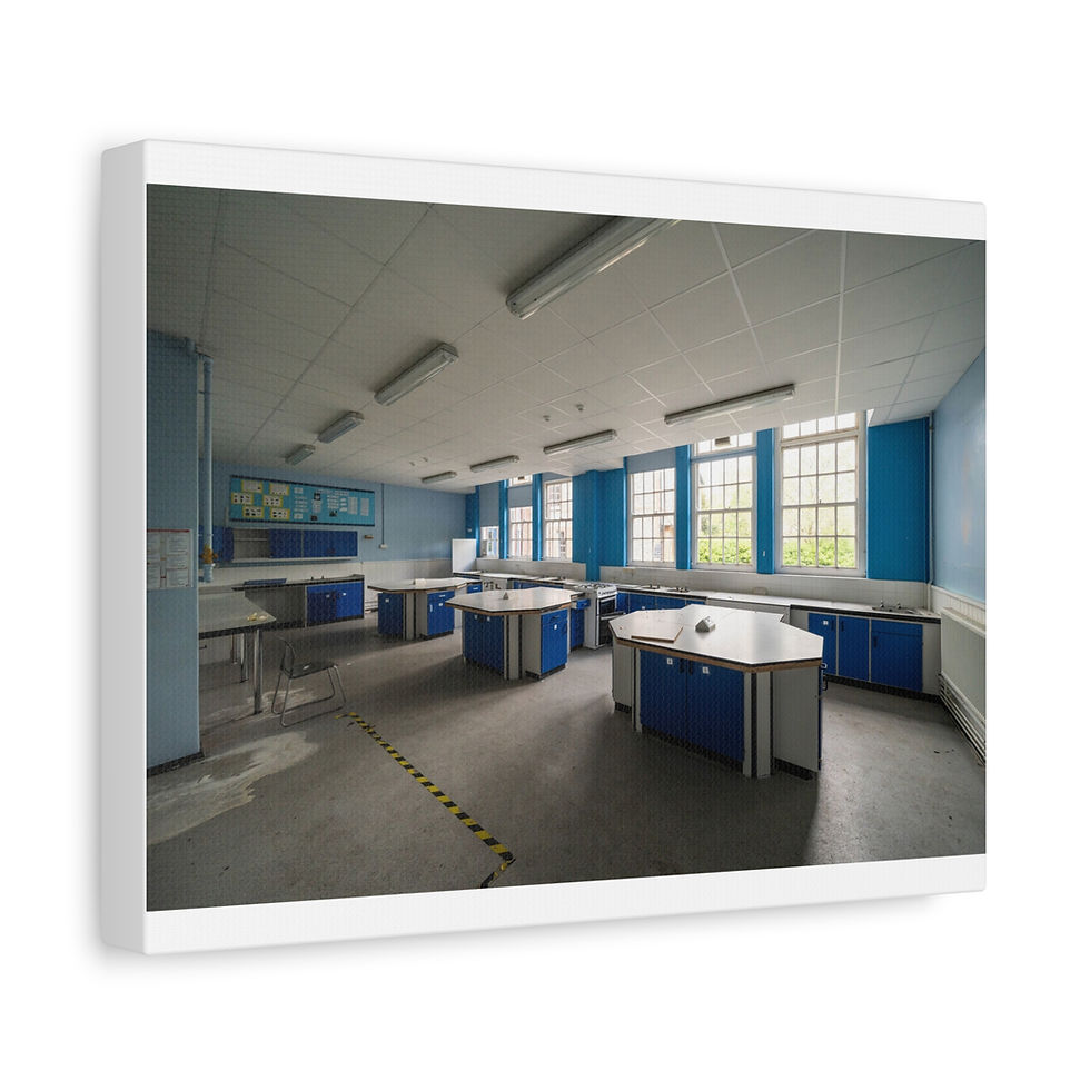Thumbnail: Canvas Print | Abandoned Classroom - Sussex School Urban Exploration Wall Art