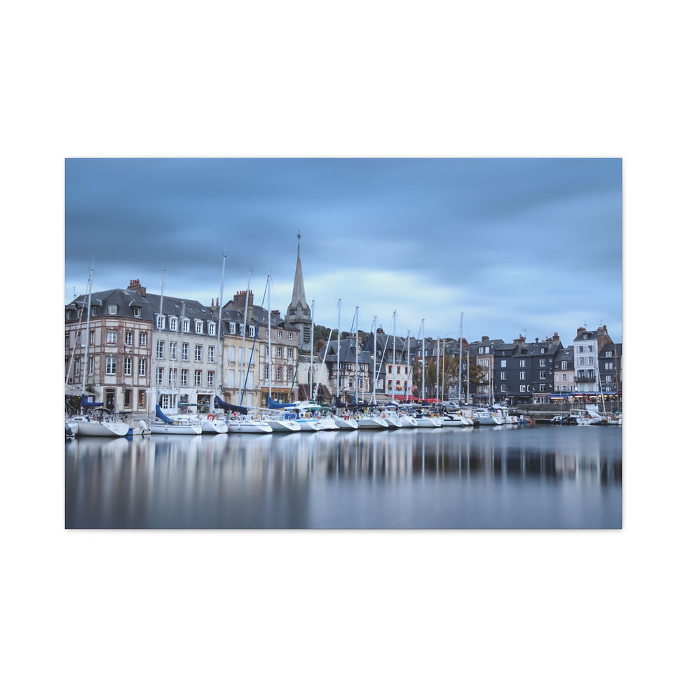 Thumbnail: Picturesque harbor filled with boats, historic buildings, and a prominent church spire.