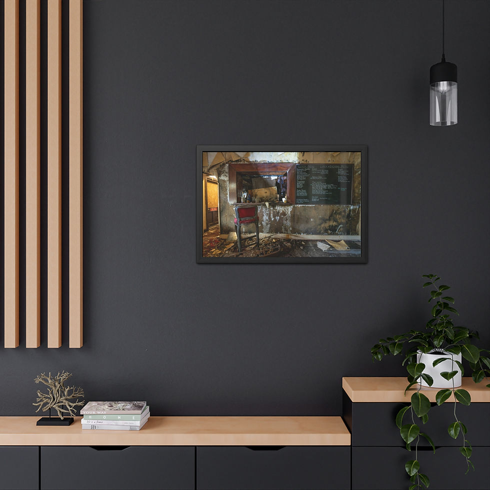 Thumbnail: Framed Print | Abandoned Thurlow Arms, Sussex Pub Bar - Urban Decay Wall Art