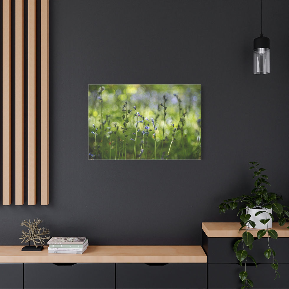 Thumbnail: Bluebells Canvas Print | Laughton Woods Spring Flowers | Calming Sussex Wall Art