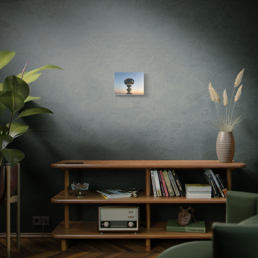 Thumbnail: Mushroom-shaped tree under beautiful sunrise sky, displayed as framed wall art.