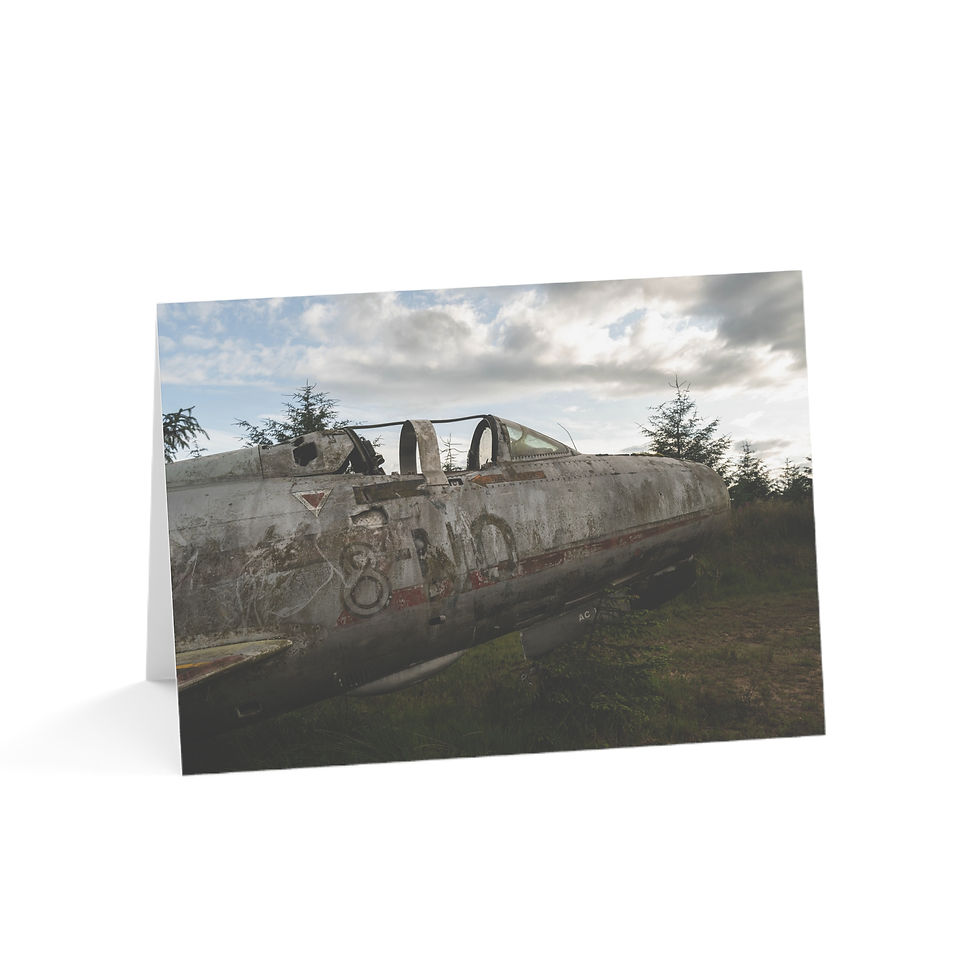 Thumbnail: Derelict Aeroplane - Abandoned RAF | Greeting Cards - Pack of 1, 10, 30 or 50