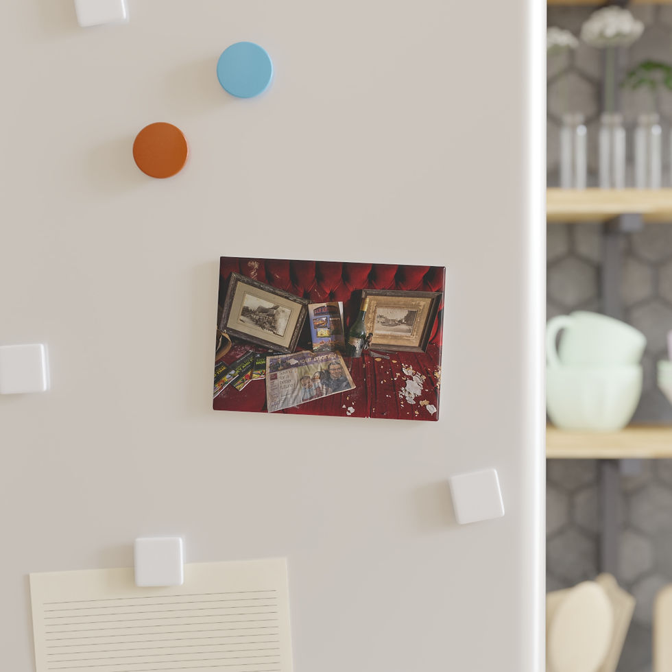 Thumbnail: Abandoned Pub Sofa Fridge Magnet | Thurlow Arms, Rustic Urban Decay Photo Magnet
