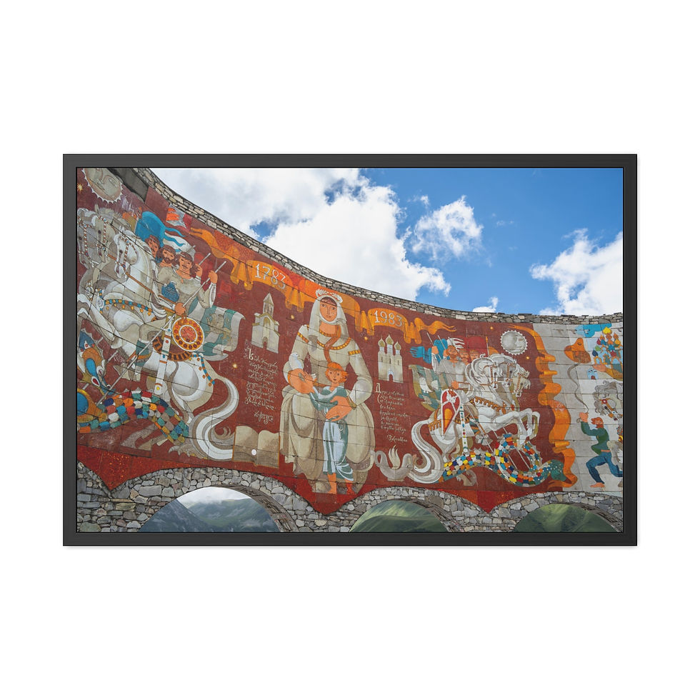 Thumbnail: Framed Print | Russia-Georgia Friendship Monument - Gudauri, Georgian Travel Art
