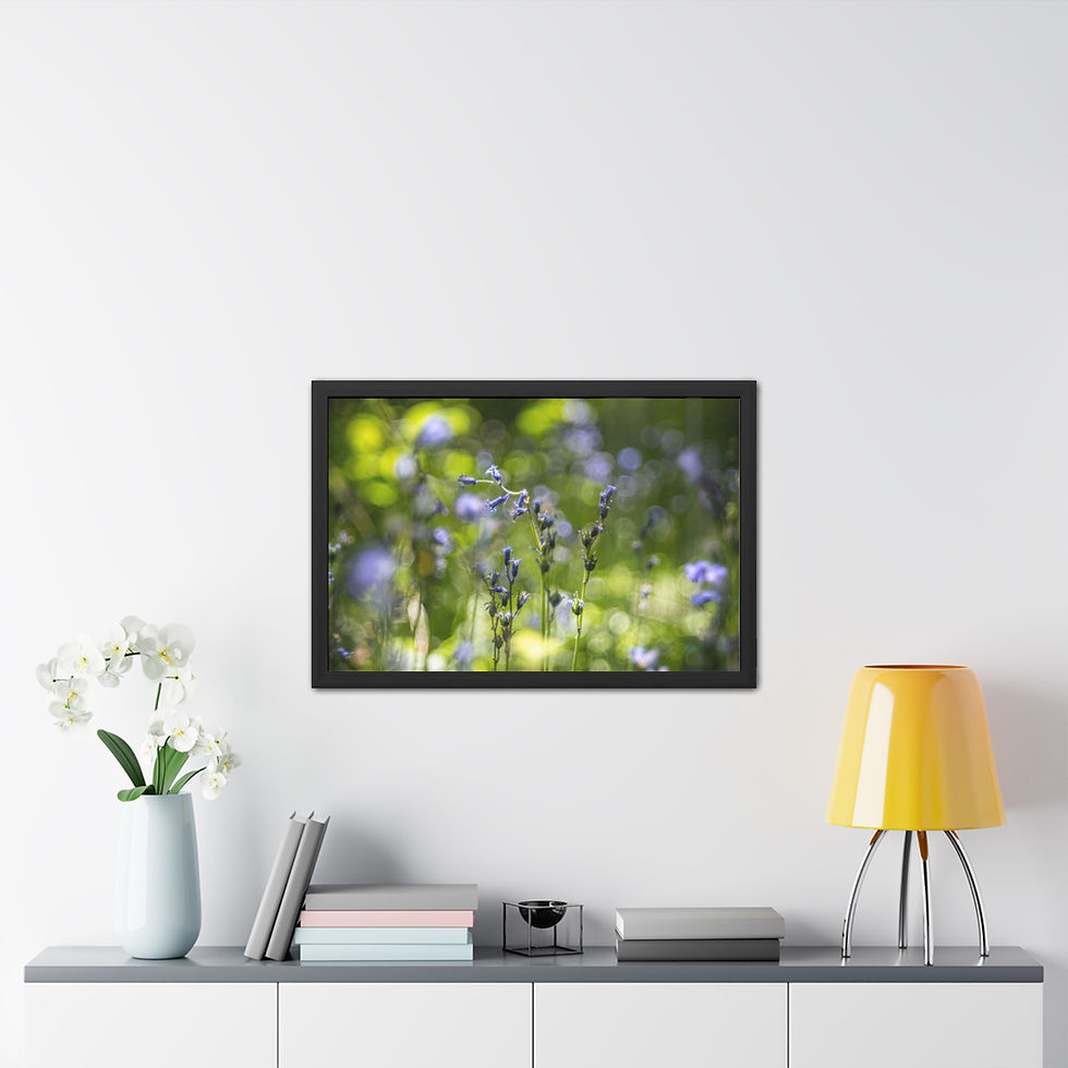 Thumbnail: Bluebells Framed Print | Laughton Woods East Sussex | Woodland Flower Wall Art