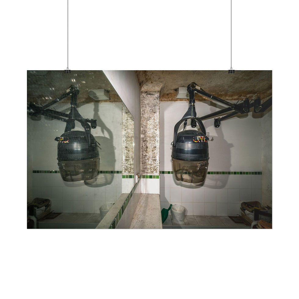 Thumbnail: Abandoned Salon Poster | Vintage Hairdryer Reflection | West Sussex Urbex Print