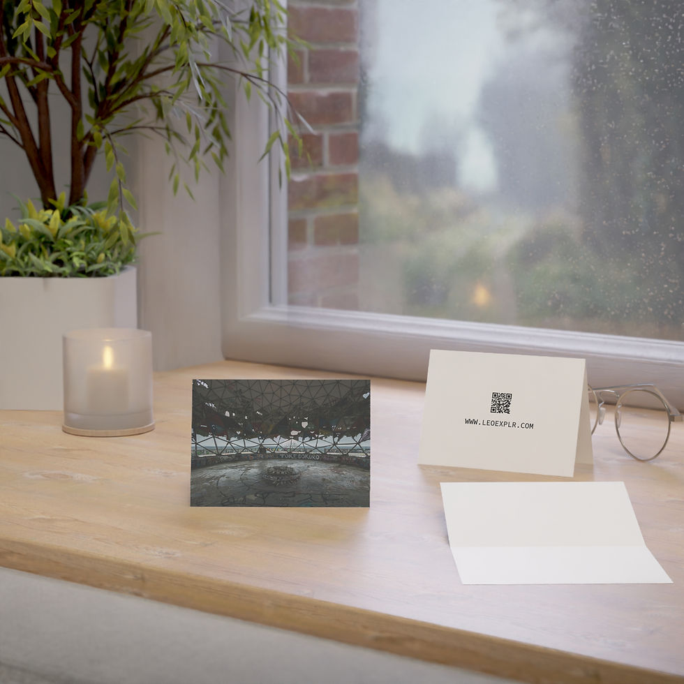 Thumbnail: Abstract black and white greeting card on wooden windowsill with candle, envelope.