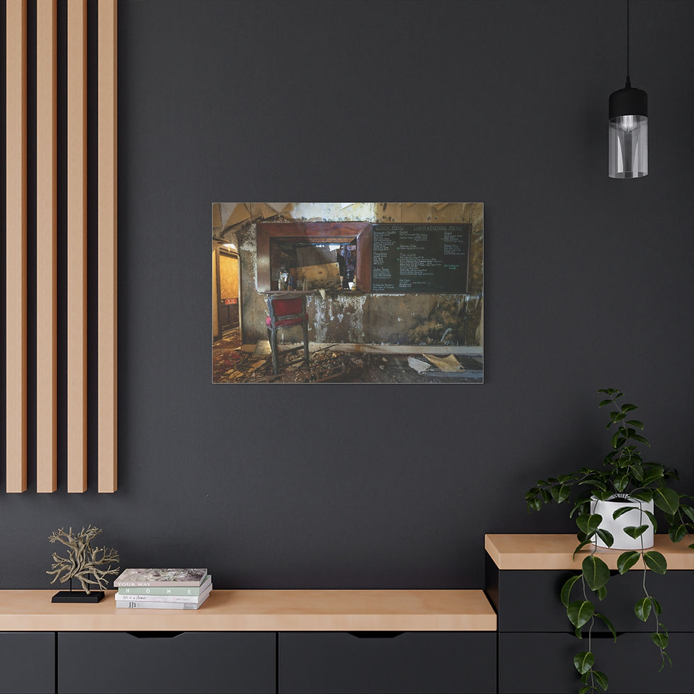 Thumbnail: Canvas Print | Abandoned Thurlow Arms, Sussex Pub Bar - Urban Decay Wall Art