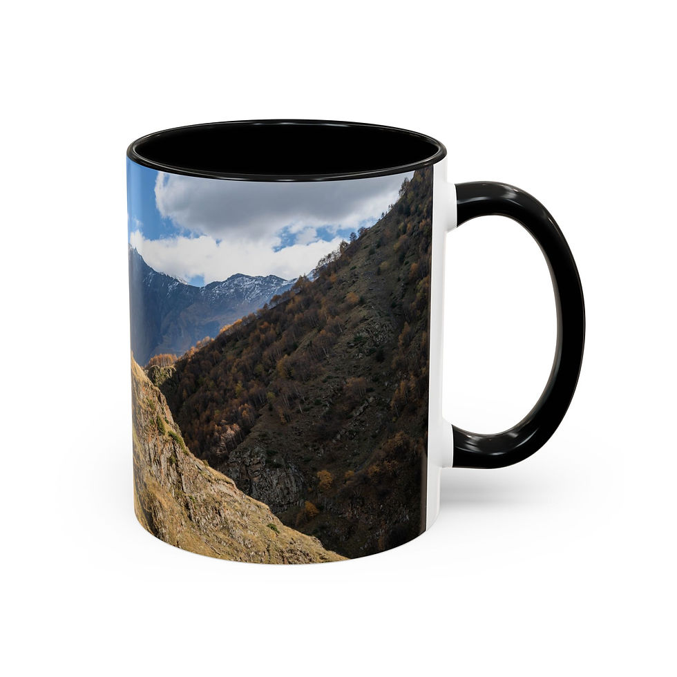 Thumbnail: Ceramic Mug - Gergeti Tower in Caucasus Mountains Georgia Design