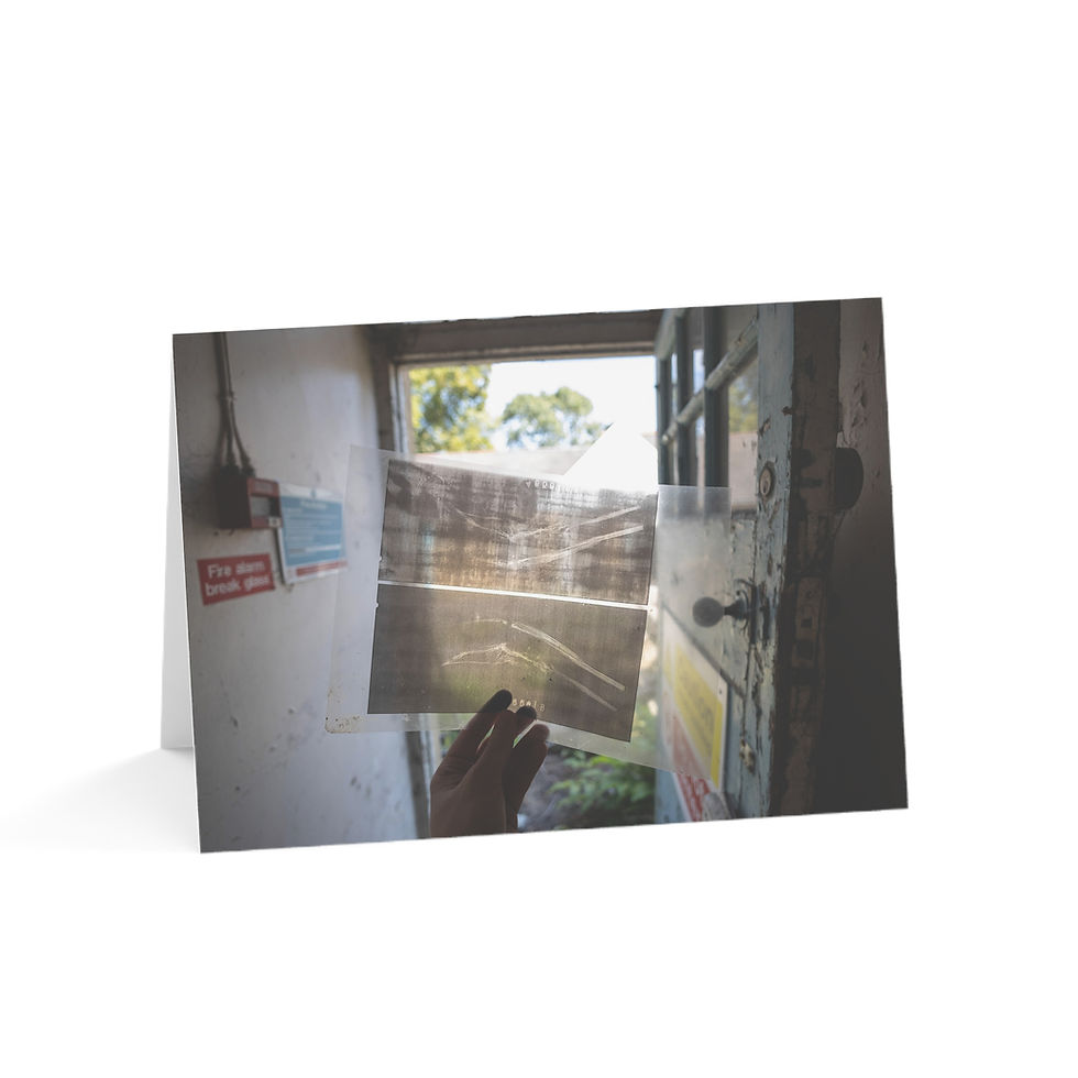 Thumbnail: X-Ray in an Abandoned Hospital | Greeting Cards - Pack of 1, 10, 30 or 50