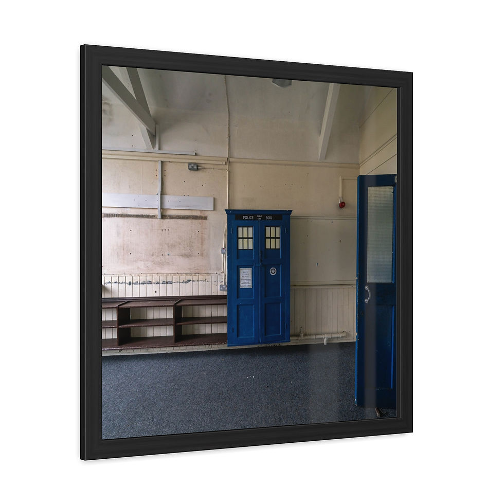 Thumbnail: Framed Poster | TARDIS Style Cupboard | Abandoned Classroom | Unique Wall Art