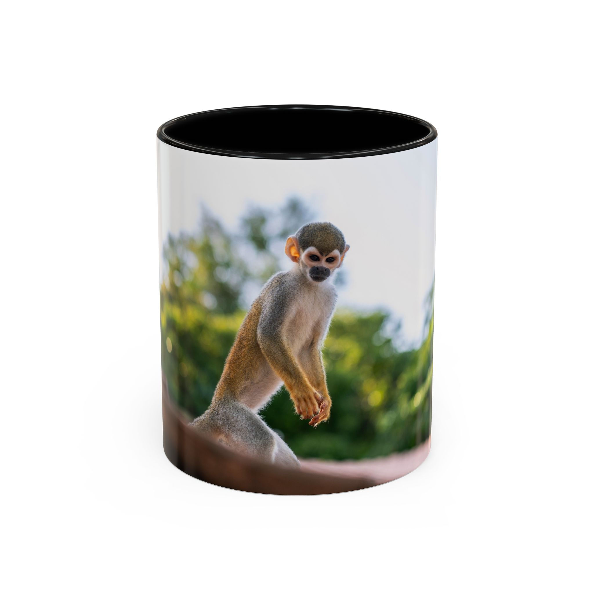 Coffee Mug - Curious Squirrel Monkey - Travel Wildlife Scene
