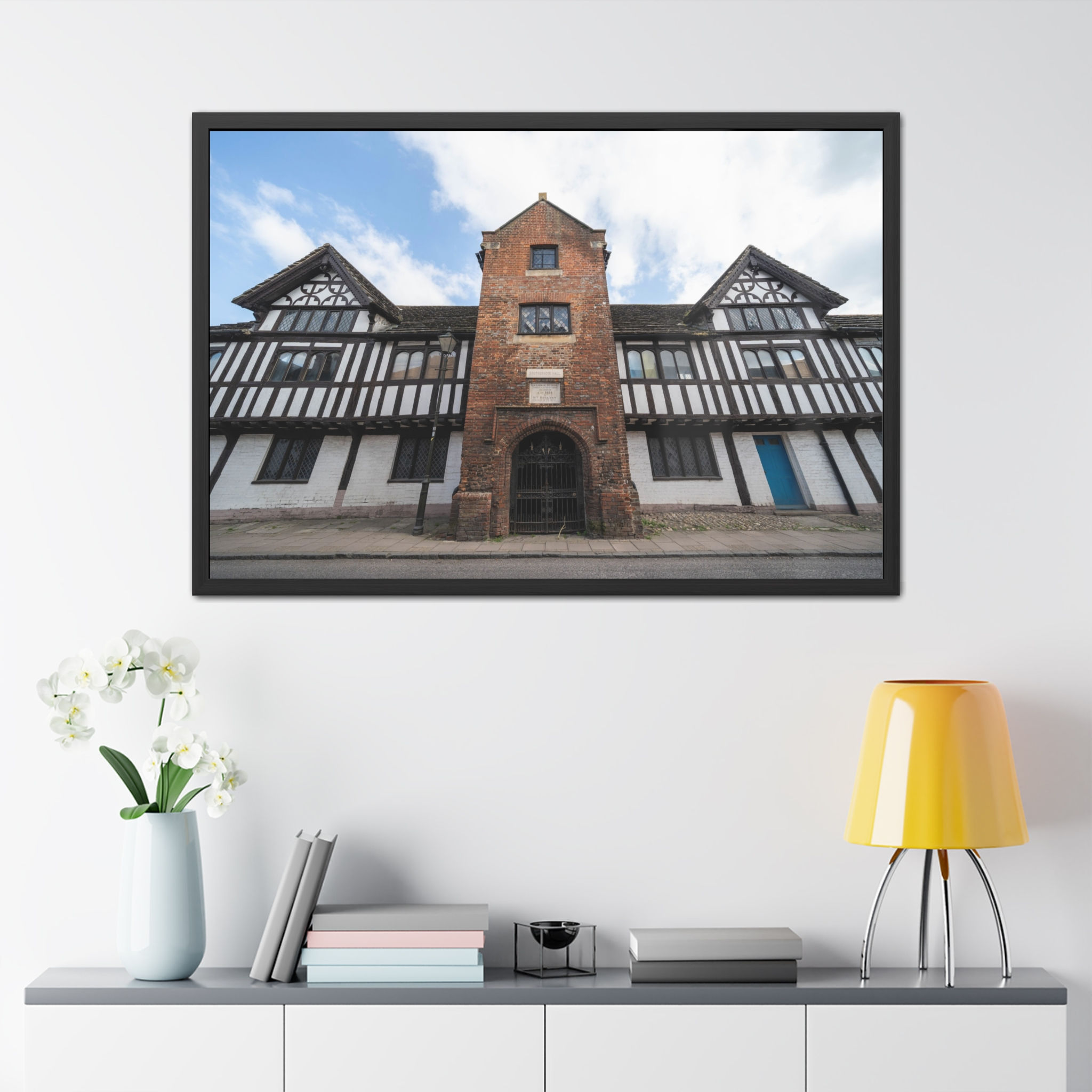 Framed Print | Steyning Grammar School | Tudor Style School Exterior Wall Art