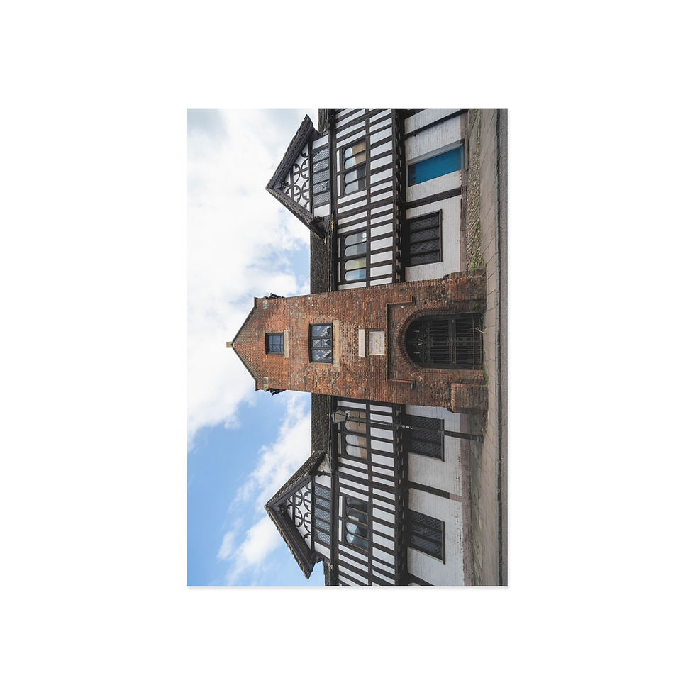Thumbnail: Fine Art Postcard | Steyning Grammar School | Tudor Architecture Photo